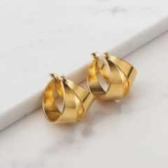 Boucle d'oreilles en acier inoxydable