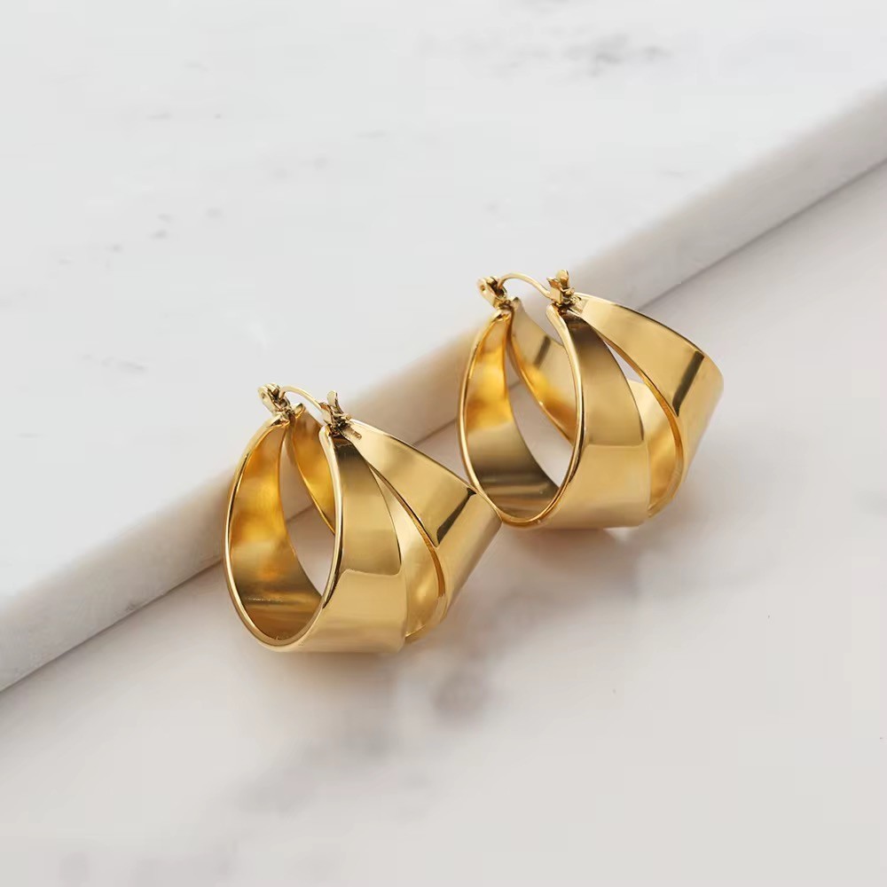 Boucle d'oreilles en acier inoxydable