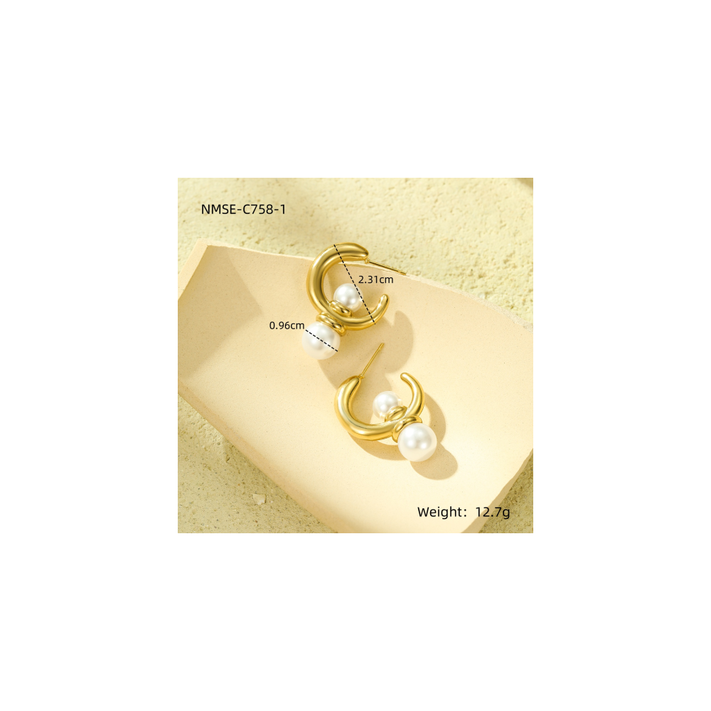 Boucle Blanca Or 18k Inox