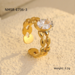 Bague Or 18K Inox #9