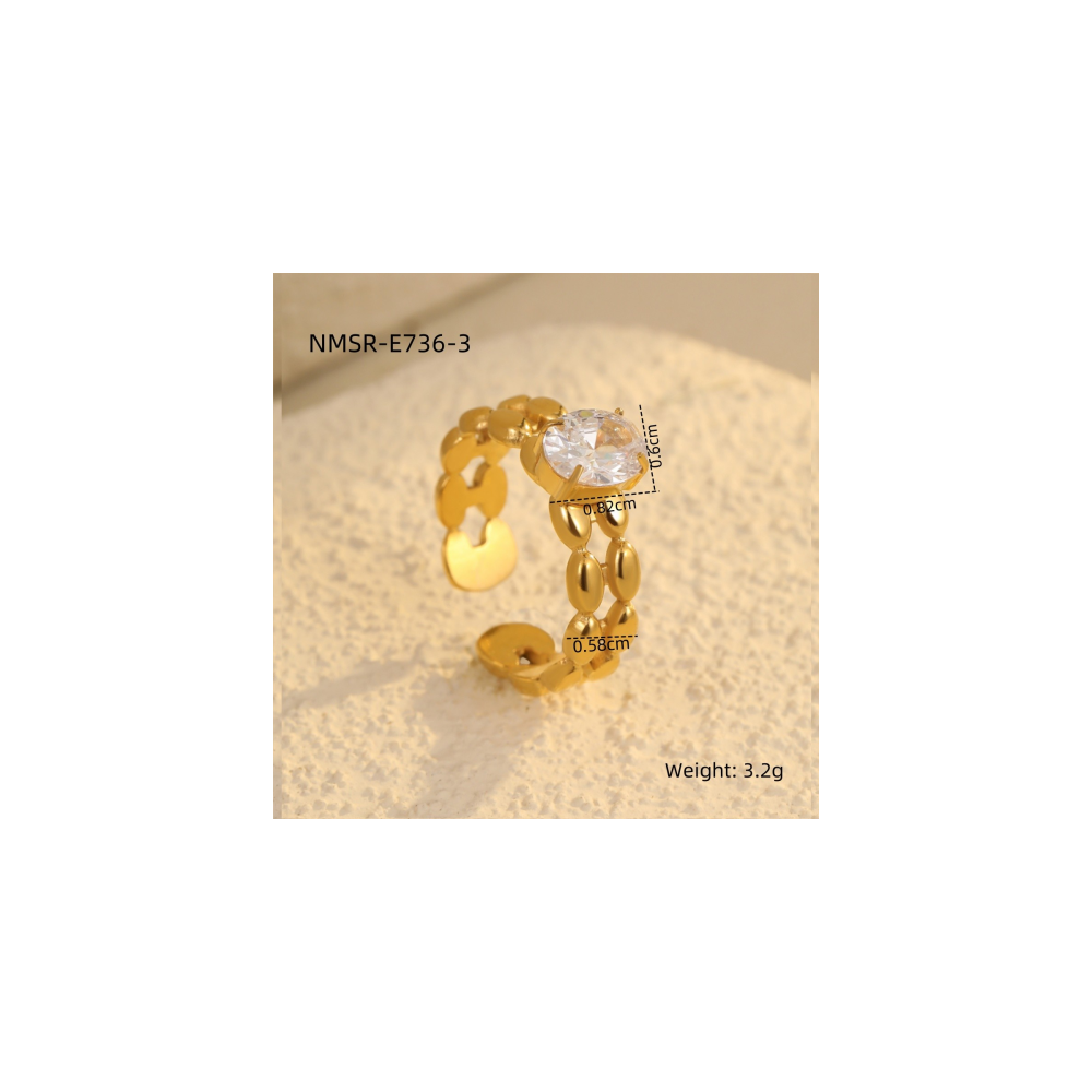 Bague Or 18K Inox #9